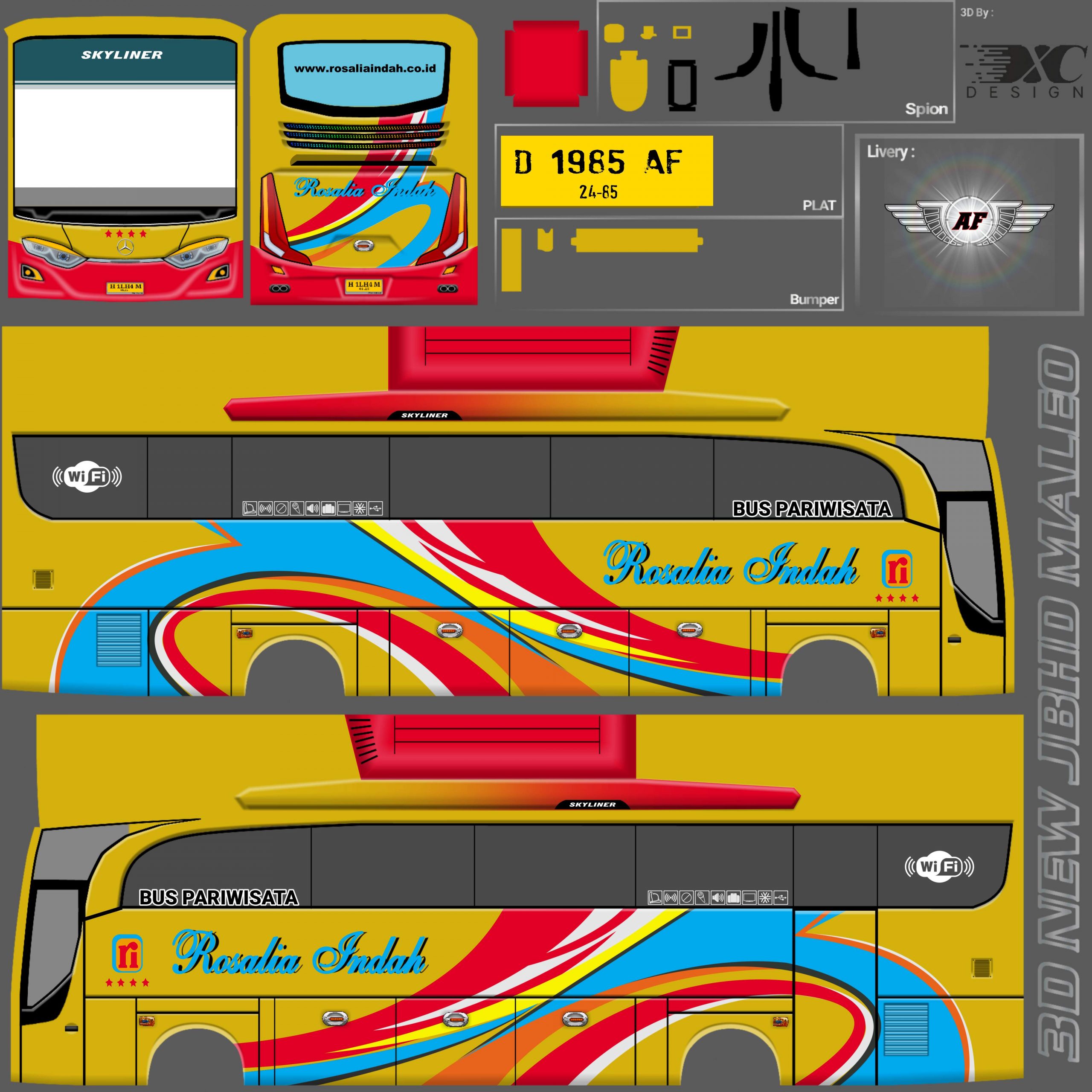 Livery Rosalia Indah SHD: Transformasi Baru pada Kendaraan Bus ...